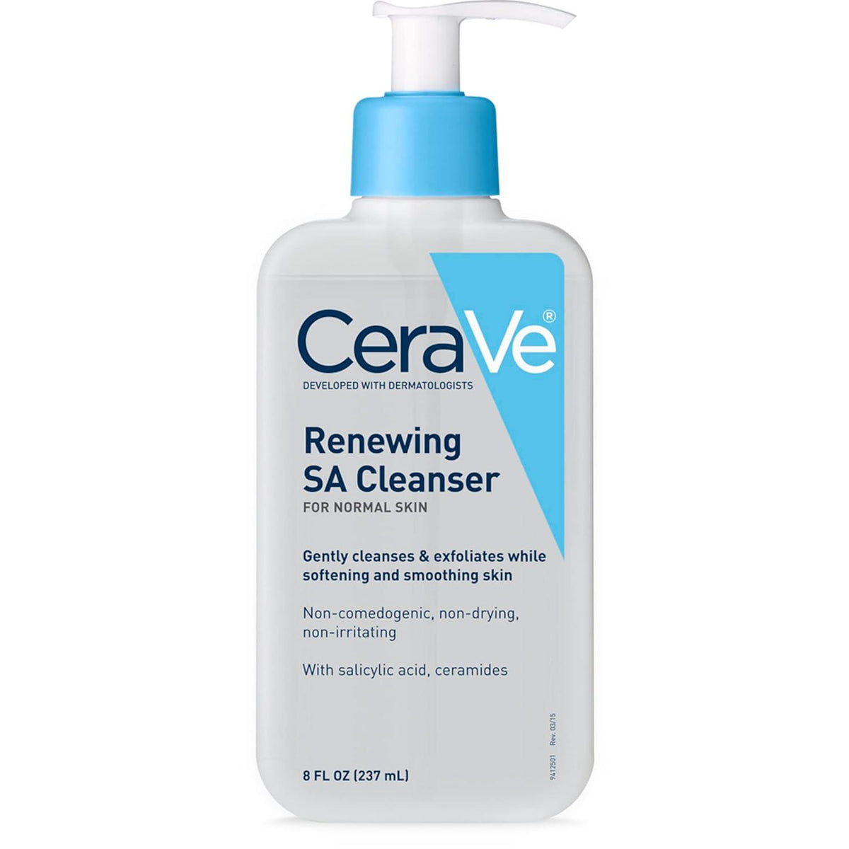 CeraVe CeraVe Renewing Salicylic Acid Cleanser, Formulated With Hyaluronic Acid, Niacinamide, And Ceramides, Gentle BHA Exfoliating Face Wash Smooths And Softens Skin, Non Comedogenic And Fragrance Free, 8 Ounce
