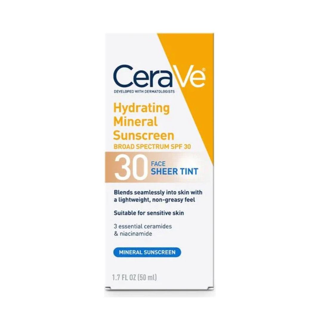 CeraVe SPF 30 Face Sheer Tint Hydrating Mineral Sunscreen 50ml,3606000512313