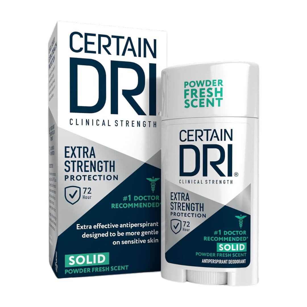 Certain DRI Powder Fresh Extra Strength Protection Antiperspirant Deodorant Stick 48g,889476716178