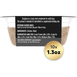 Cesar Simply Crafted Wet Dog Food Chicken Meal Topper 1.3 oz 10 Count Pack Tasty Adult Dog Add-On Meal