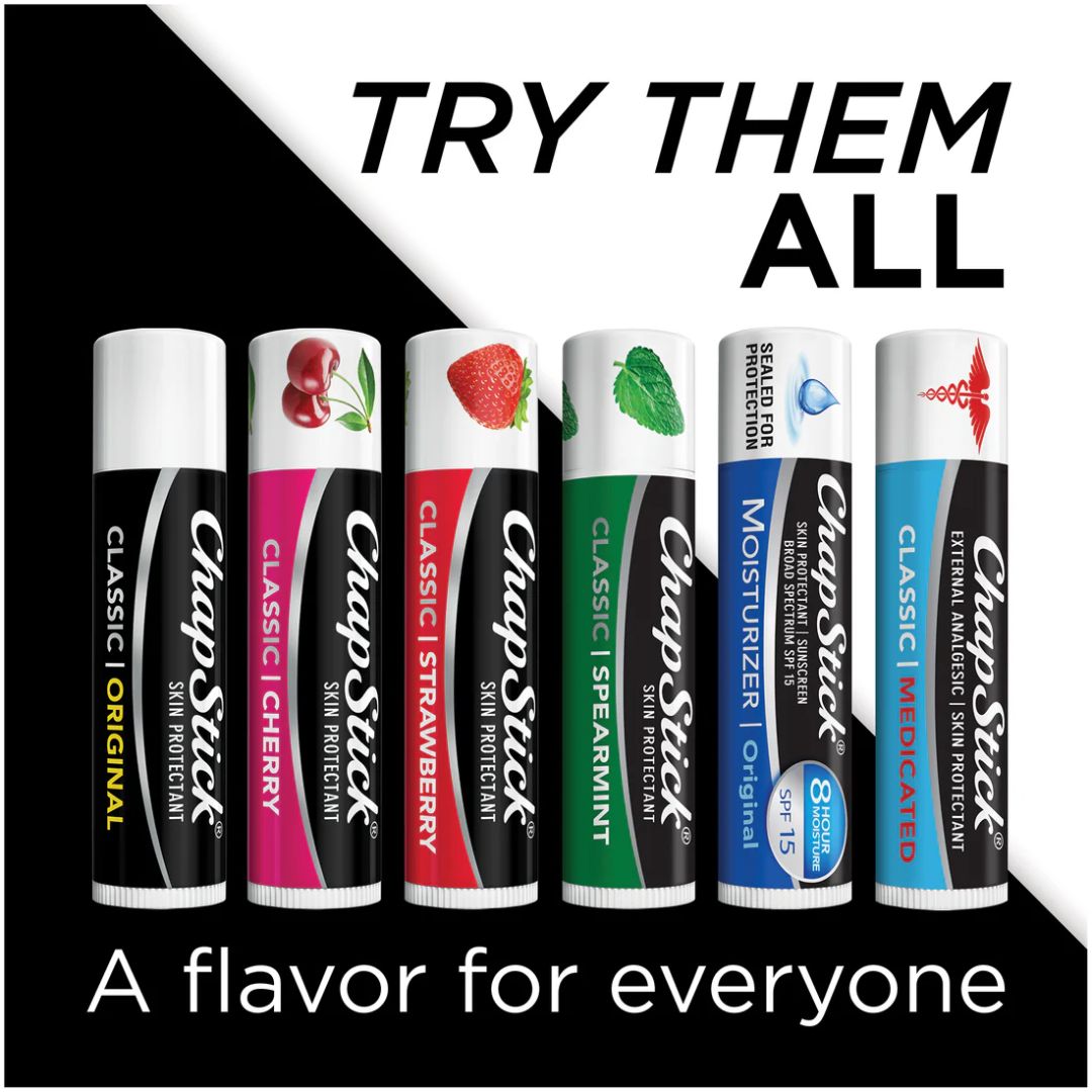 ChapStick Classic Strawberry Lip Balm (Pack Of 3) 4g Each,305730715409