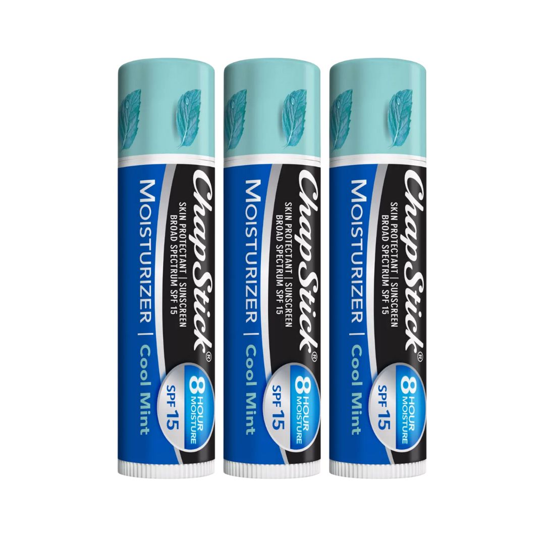 ChapStick Moisturizer Cool Mint SPF 15 Lip Balm (Pack Of 3) 4g Each,305730768405,