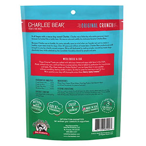 Charlee Bear Dog Treats 16 oz, Cheese & Egg Flavor, Crunchy Training Snacks for Dogs of All Sizes