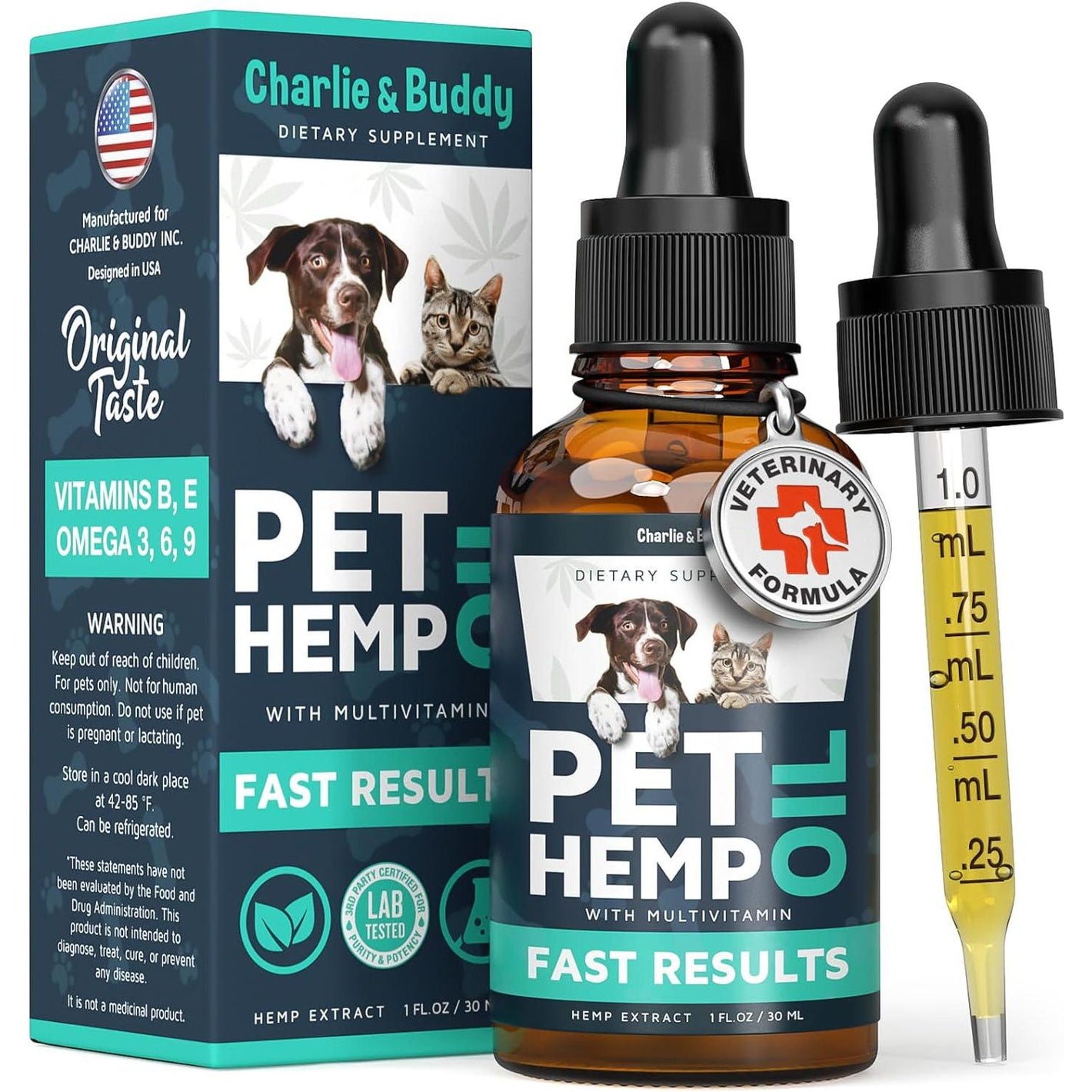 Charlie & Buddy Hemp Oil, 1?Pc, Calming Pet Treats for Dogs & Cats, Natural Relief for Stress, Arthritis & Seizures