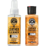 Chemical Guys SPI_109_04 Leather Cleaner And Conditioner Complete Leather Care Kit For Use On Car Interiors, Leather Apparel, Furniture, Shoes, Boots, Bags And More (2 - 4 Fl Oz Bottles),