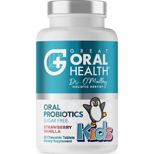 Childrens Oral Probiotics Oral Care Probiotic For Kids Cavity Prevention And Bad Breath Treatment Supplement W/BLIS K12 M18 Mouth And Gum Health Dentist Formulated 30 Lozenge Strawberry EBook Included,