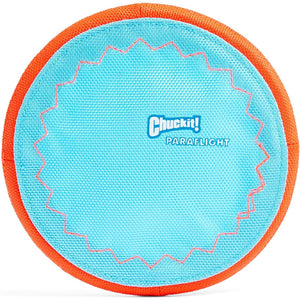 Chuckit Paraflight Flying Disc for Dogs, Small 6.75", Water Floating, Soft Rubber Edges, Durable Nylon Flyer, 1 Pack