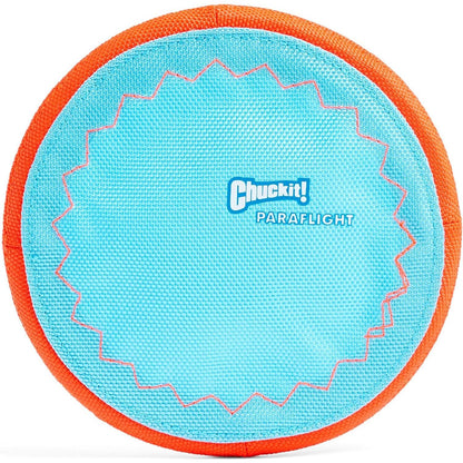 Chuckit Paraflight Flying Disc for Dogs, Small 6.75", Water Floating, Soft Rubber Edges, Durable Nylon Flyer, 1 Pack