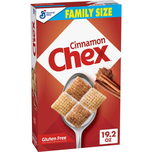 Chex Cinnamon Chex Cereal, Gluten-Free Breakfast Cereal, Made with Whole Grain, Family Size, 192oz