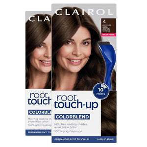 Clairol Clairol Root Touch-Up By Nice'n Easy Permanent Hair Dye, 4 Dark Brown Hair Color, Pack Of 2