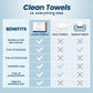 Clean Skin Club Clean Skin Club Clean Towels XL , 100% USDA Biobased Face Towel, Disposable Face Towelette, Eczema Association Accepted, Makeup Remover Dry Wipes, Ultra Soft, 150 Ct, 3 Pack
