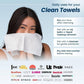 Clean Skin Club Clean Towels XL , 100% USDA Biobased Face Towel, Disposable Face Towelette, Eczema Association Accepted, Makeup Remover Dry Wipes, Ultra Soft, 50 Ct, 1 Pack