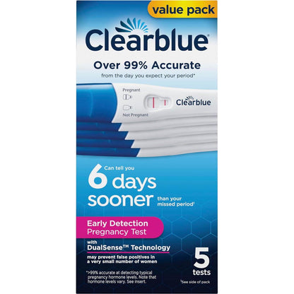 Clearblue Early Detection Pregnancy Test, 5 Count, Rapid & Accurate Results