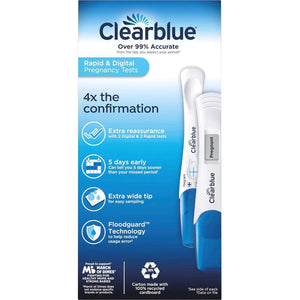 Clearblue Pregnancy Test Combo Pack, 4 Count, Digital with Smart Countdown & Rapid Detection