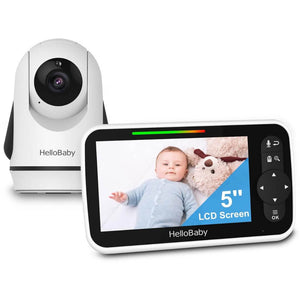 HelloBaby 5 Inch LCD Display & 2.4GHz Wireless Technology Video Baby Monitor