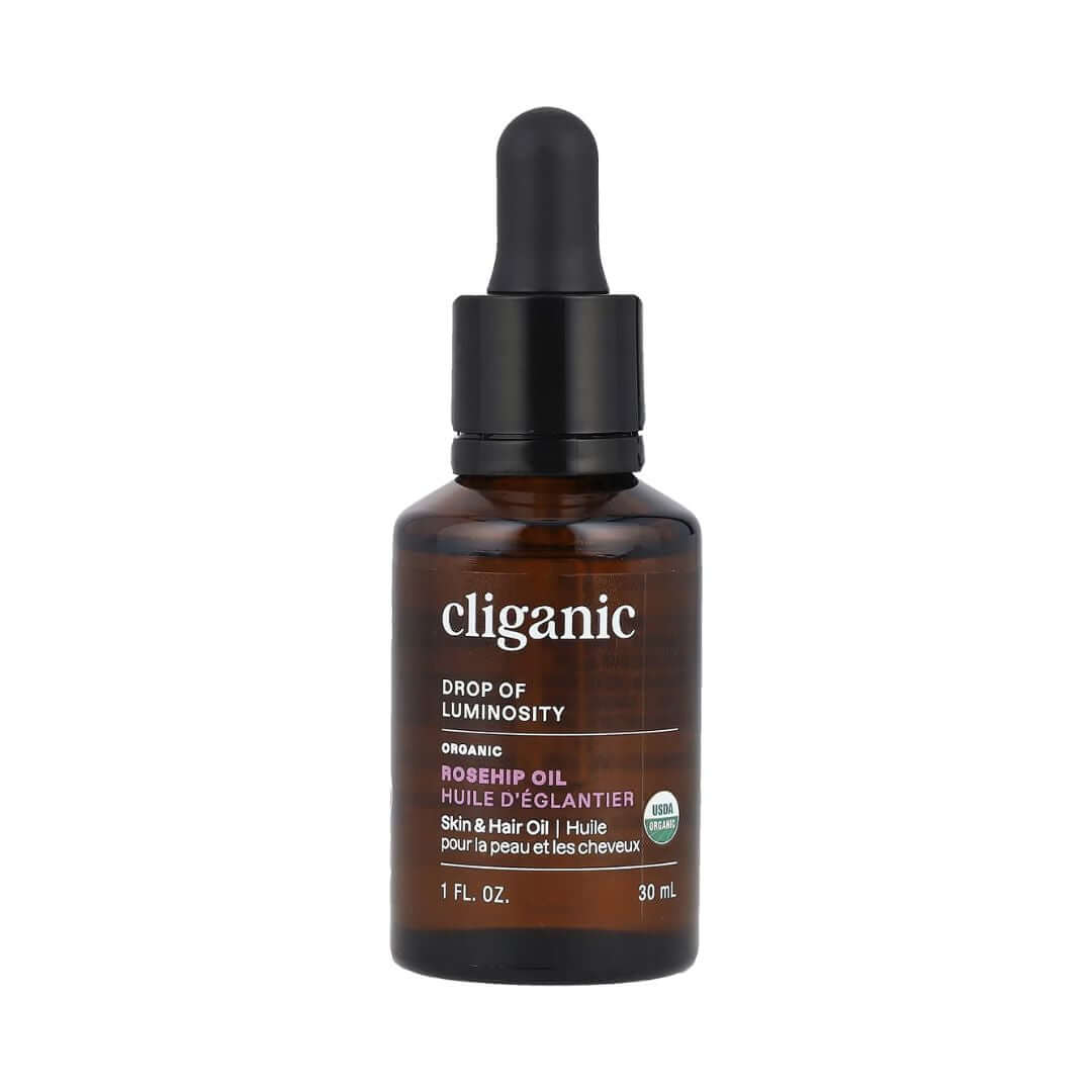 Cliganic Organic Rosehip Seed Oil For Skin & Hair 30ml,855102007484