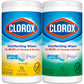 Clorox Disinfecting Wipes, Value Pack, Bleach-Free Cleaning Wipes, 75 Count Each, Pack of 2 (Packaging May Vary)