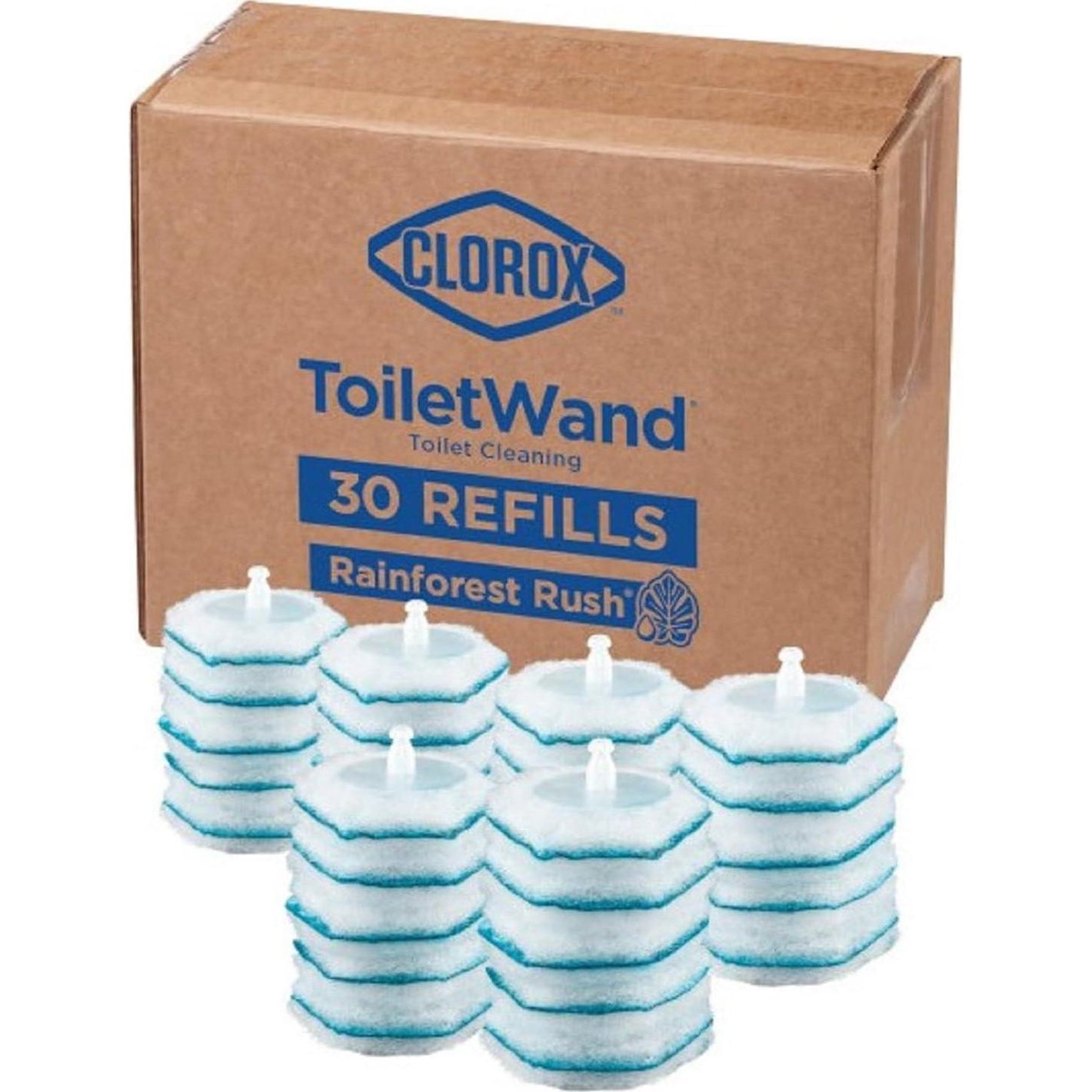 Clorox Clorox ToiletWand Disinfecting Refills, Rainforest Rush, 30 Ct (Package May Vary)