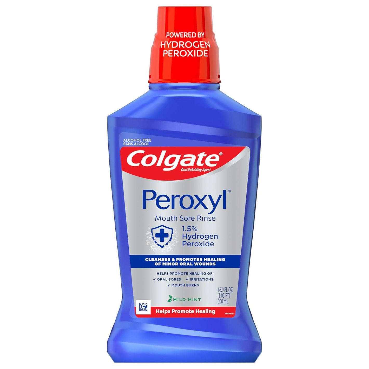 Colgate Colgate Peroxyl Antiseptic Mouthwash And Mouth Sore Rinse, 1.5% Hydrogen Peroxide, Mild Mint - 500ml, 16.9 Fluid Ounces