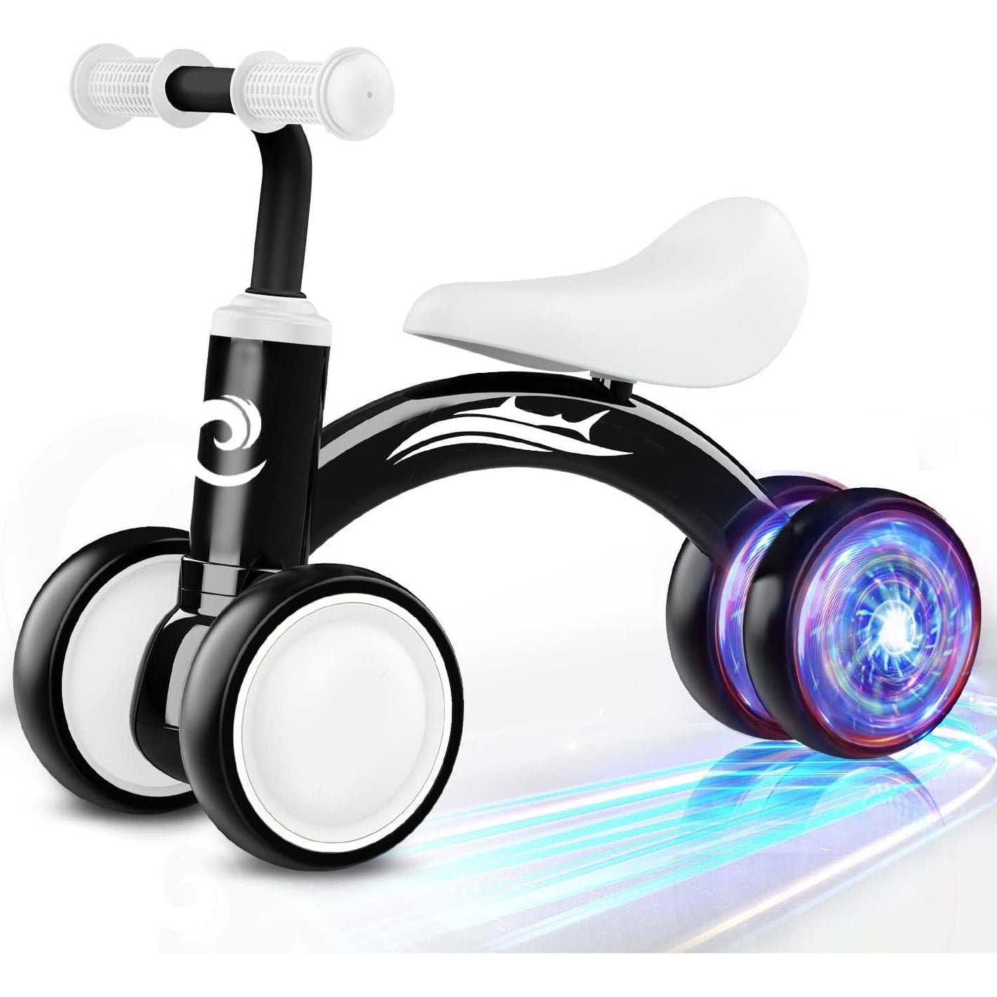 Baby Balance Bike for 1 Year Old Boys Colorful Lights Soft Seat Toddler Ride On Gift for Ages 10 36 Months