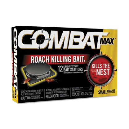 Combat Max Roach Killing 12 Bait Stations For Small Roaches 12g