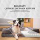 Comfort Expression Orthopedic Dog Bed for Extra Large Dogs with Bolster Washable Cover 30x20 Gray
