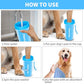Comotech Dog Paw Cleaner with Bath Brush and Absorbent Towels Adjustable Handle