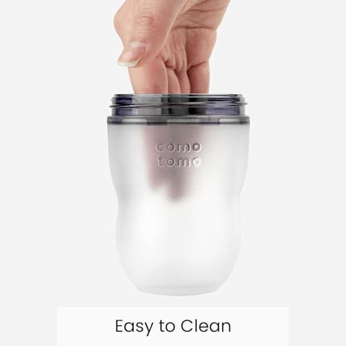 Comotomo Baby Bottle, Single Pack, Green, 5 oz, Soft Silicone, BPA-Free, Easy-Latch Design