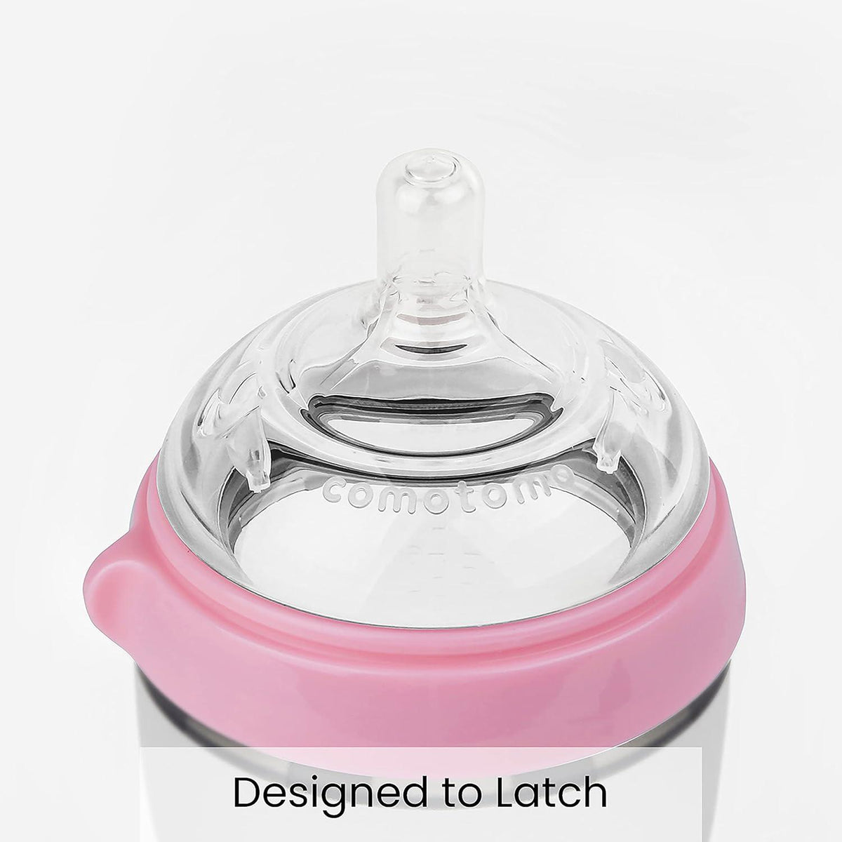 Comotomo Baby Bottles, 2 Pack, Pink, 8 oz Each, Soft Silicone Design, BPA-Free, Easy to Clean