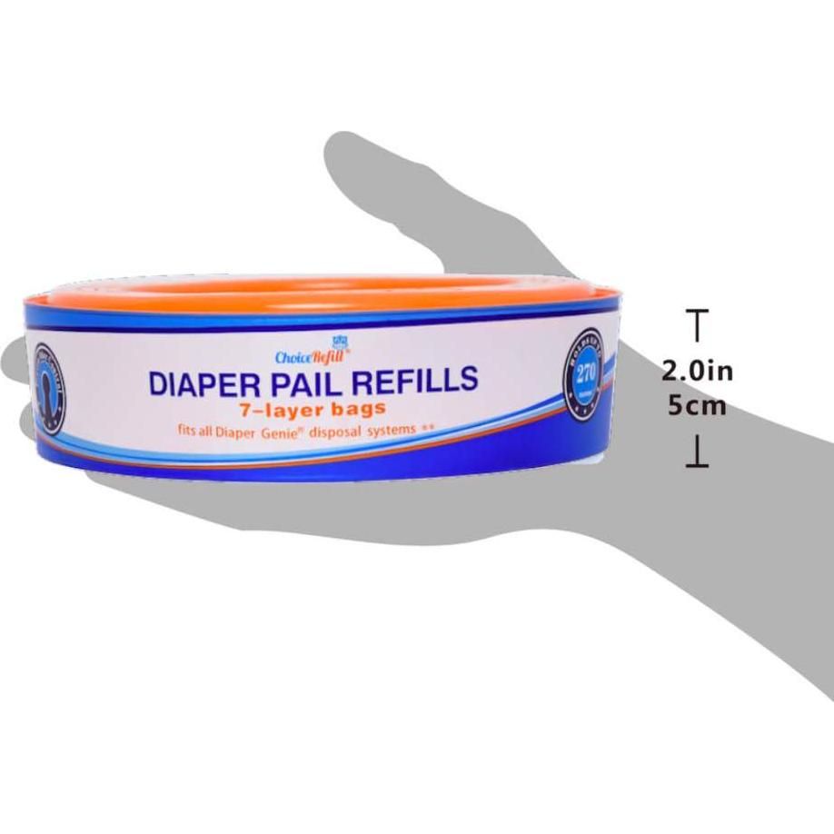 Compatible With Diaper Genie Pails, 4-Pack, 1080 Count,733074282194