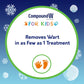 Compound W Freeze Off For Kids Wart Remover, 15 Freeze Applications And 18 Skin Shield Discs, For Common And Plantar Wart Removal,