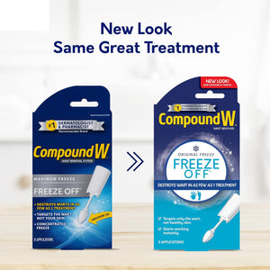 Compound W Freeze Off Remover, 8 Applications, White, 1 Count,
