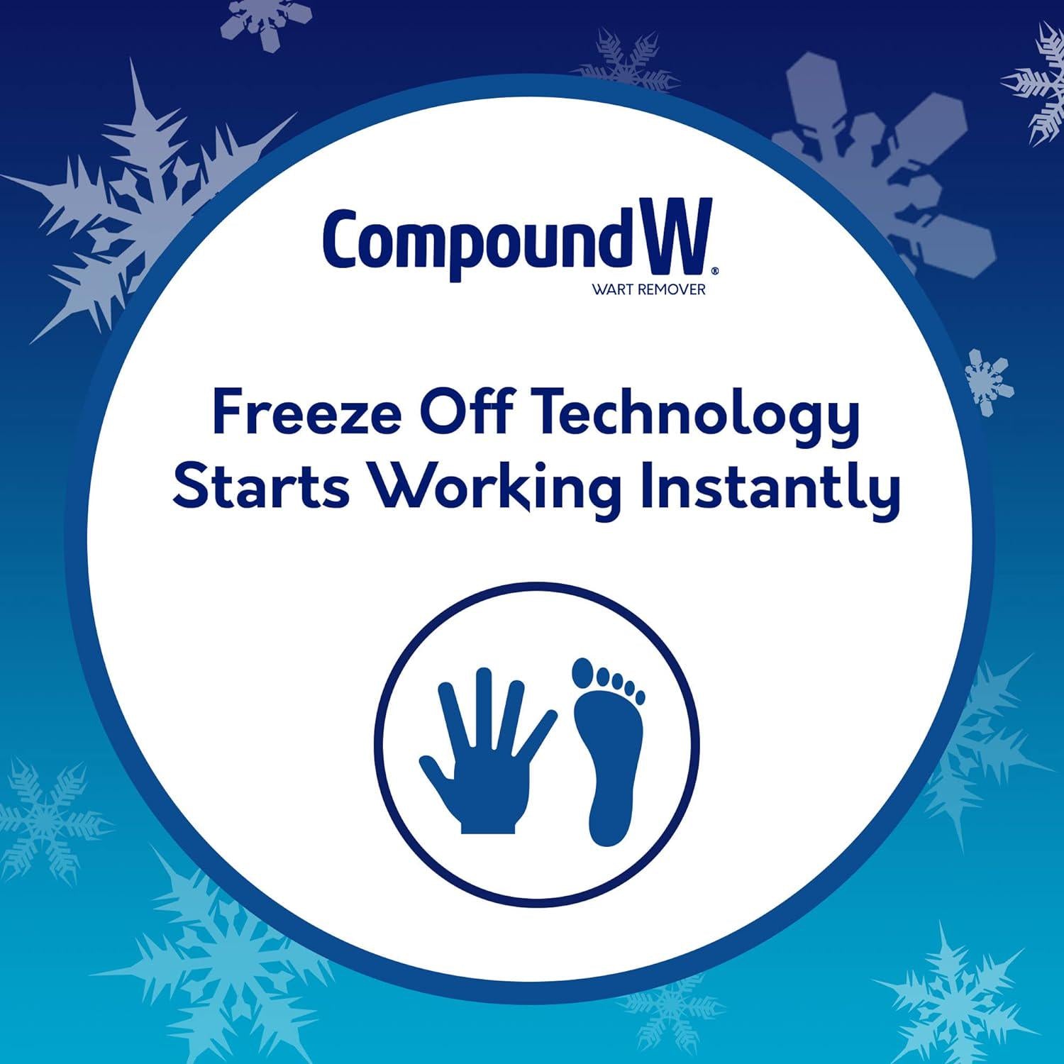 Compound W Freeze Off Remover, 8 Applications, White, 1 Count,