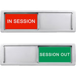 Conference Room Sign,In Session Session Out Privacy Sign For Office Conference Meeting Home,Meeting In Progress Slider,Meeting In Session Indicator Tells Whether Room Vacant Or Occupied-7 X 2 Inches,
