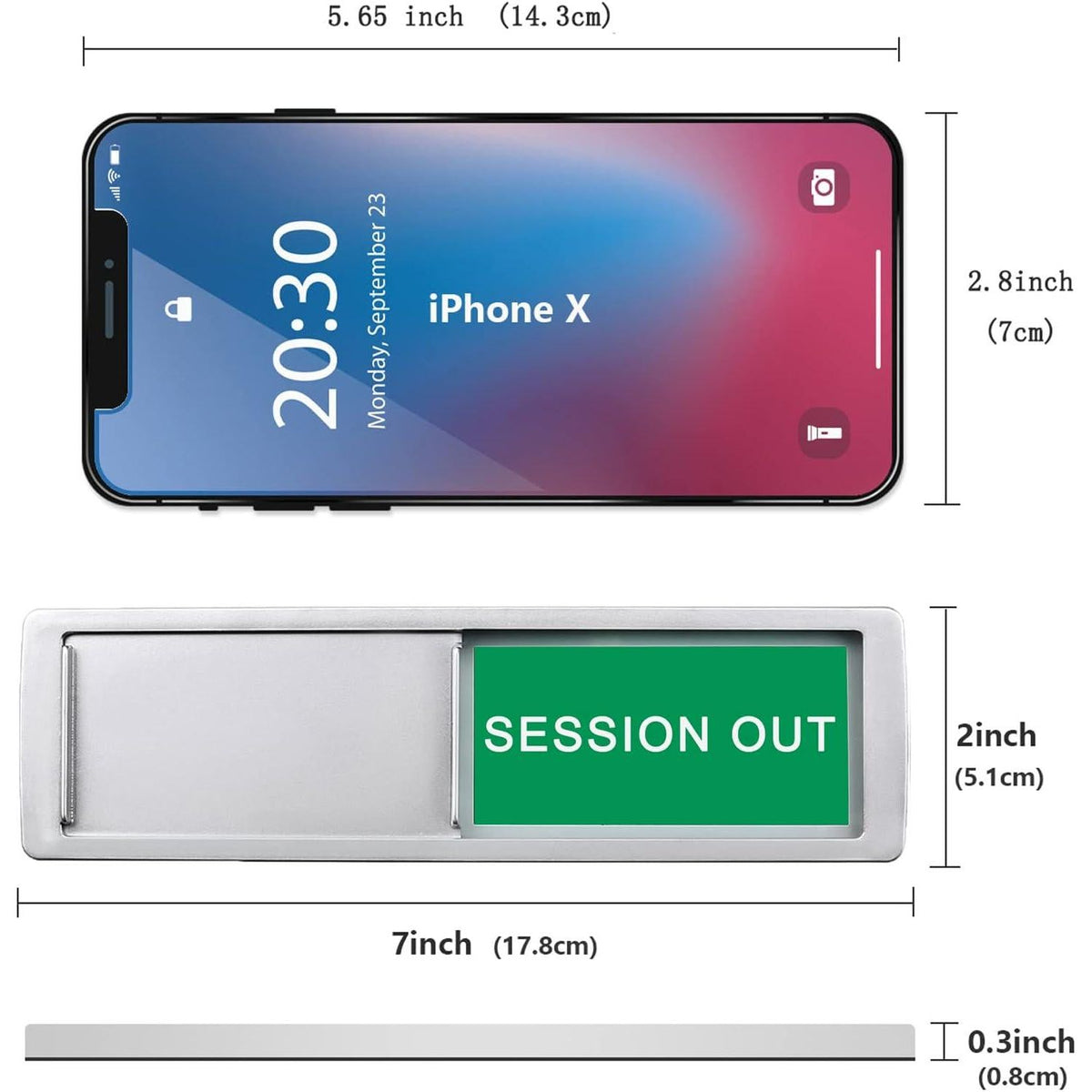 Conference Room Sign,In Session Session Out Privacy Sign For Office Conference Meeting Home,Meeting In Progress Slider,Meeting In Session Indicator Tells Whether Room Vacant Or Occupied-7 X 2 Inches,