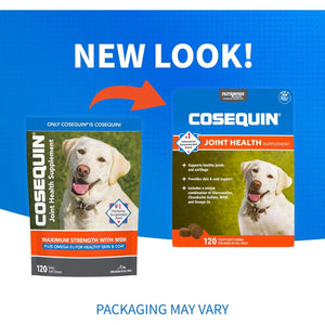 Cosequin Joint Supplement for Dogs with Glucosamine Chondroitin MSM Omega 3s 120 Ct