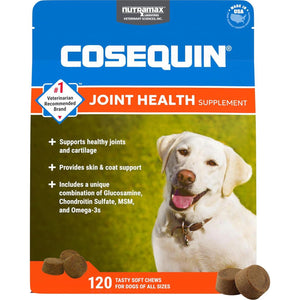 Cosequin Joint Supplement for Dogs with Glucosamine Chondroitin MSM Omega 3s 120 Ct
