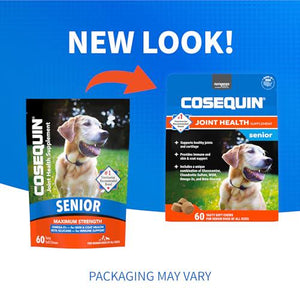 Cosequin Senior Dog Joint Supplement 60 Soft Chews with Glucosamine Chondroitin Omega 3 and Immune Support Beta Glucans