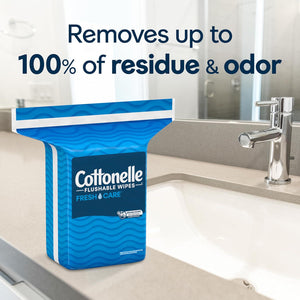 Cottonelle Cottonelle Fresh Care Flushable Wet Wipes, Adult Wet Wipes, 1 Refill Pack, 252 Wipes Per Pack, Packaging May Vary
