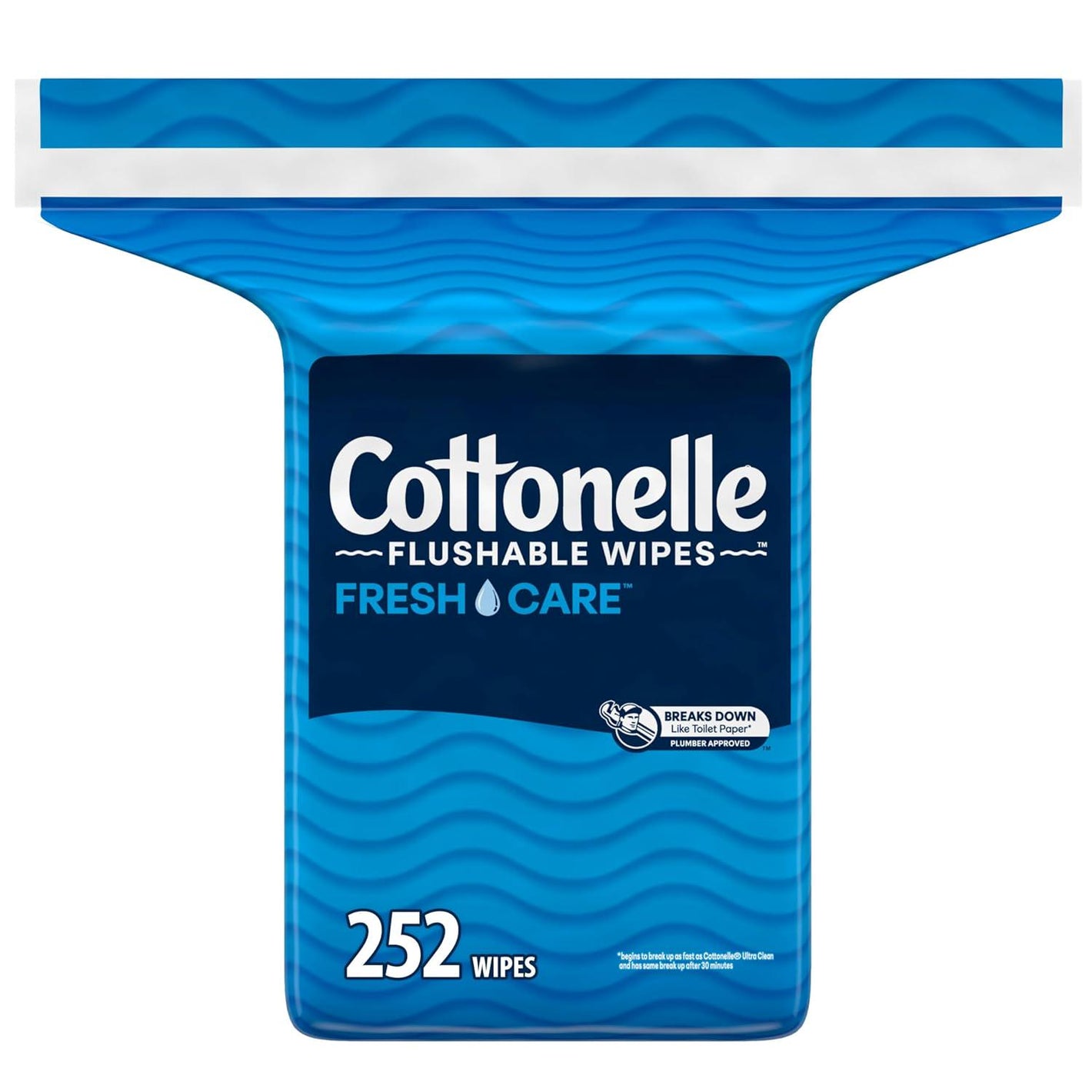 Cottonelle Cottonelle Fresh Care Flushable Wet Wipes, Adult Wet Wipes, 1 Refill Pack, 252 Wipes Per Pack, Packaging May Vary