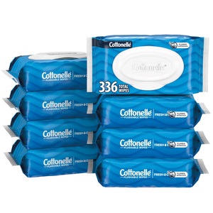Cottonelle Cottonelle Fresh Feel Flushable Wet Wipes, Adult Wet Wipes, 8 Flip-Top Packs, 42 Wipes Per Pack (336 Total Wipes), Packaging May Vary