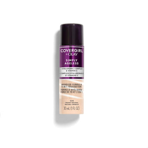 COVERGIRL CoverGirl And Olay Simply Ageless 3-in-1 Liquid Foundation, Matte Finish, Hyaluronic And Vitamin C Formula, Cruelty Free, Creamy Natural, 1 Count