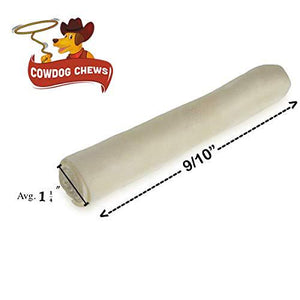 Cowdog Chews Retriever Roll Dog Treats 9 to 10 Inch All Natural Rawhide 20 Pack Long Lasting Chews for Aggressive Chewers