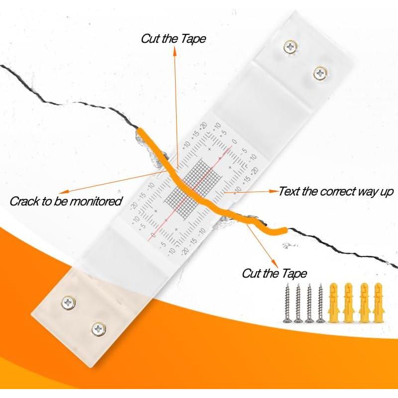 Crack Monitoring Record, Standard Tell-Tale Crack Monitor For The Standard And Corner Tell-Tale (1PCS),