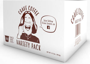 Crave Beverages Flavored Coffee Pods Sampler, Assorted Variety Pack, Compatible with 20 K-Cup Brewers, 100 Count