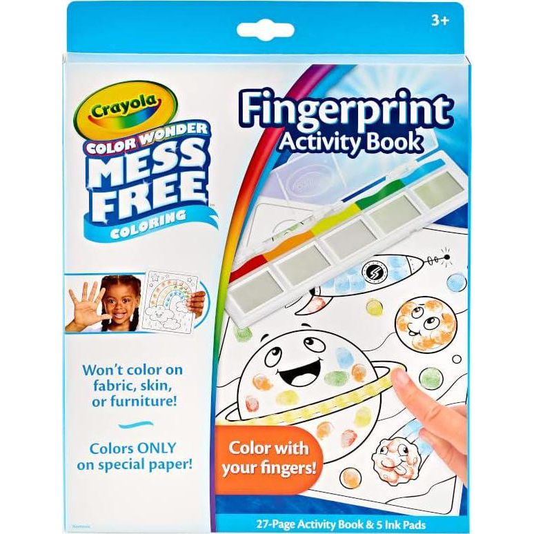Crayola Color Wonder Mess Free Fingerprint Ink Set Toddler Friendly Travel Art Kit