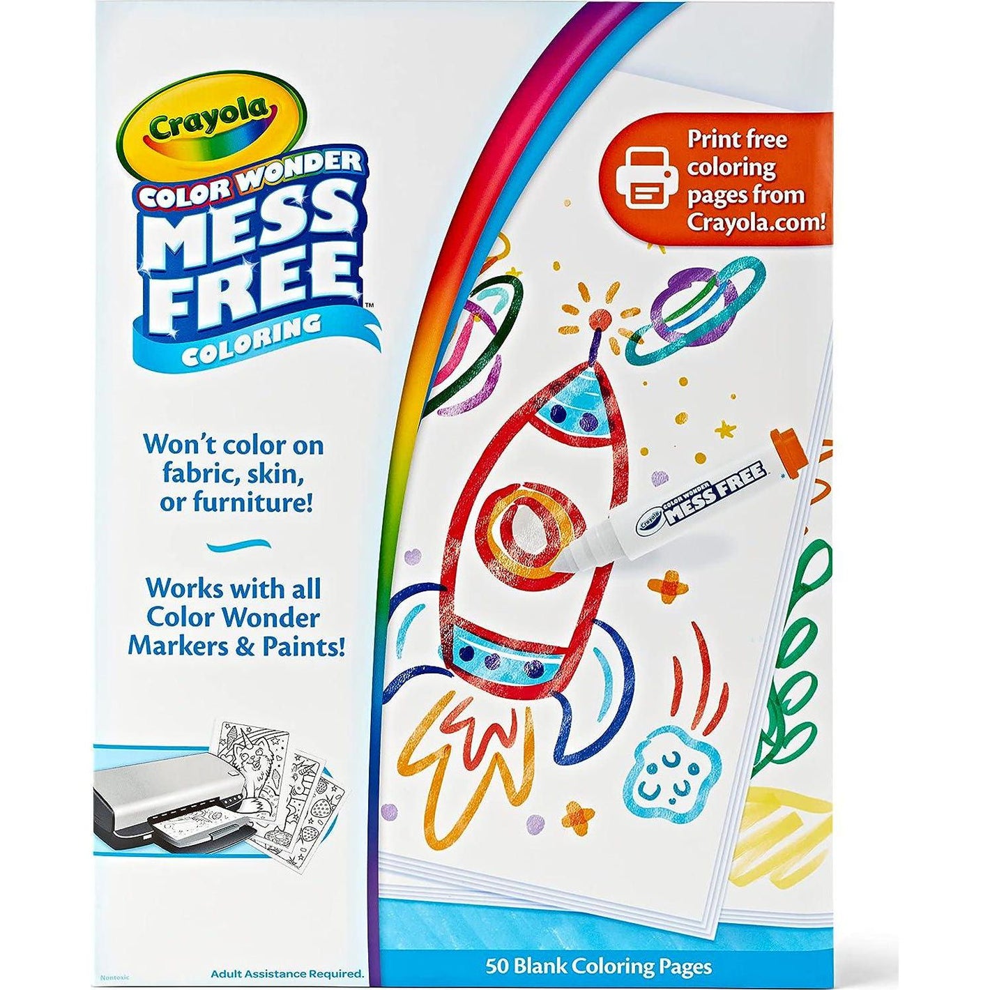 Crayola Color Wonder Mess Free Coloring Pages 50 Count Blank Refill Pack for Toddlers and Kids