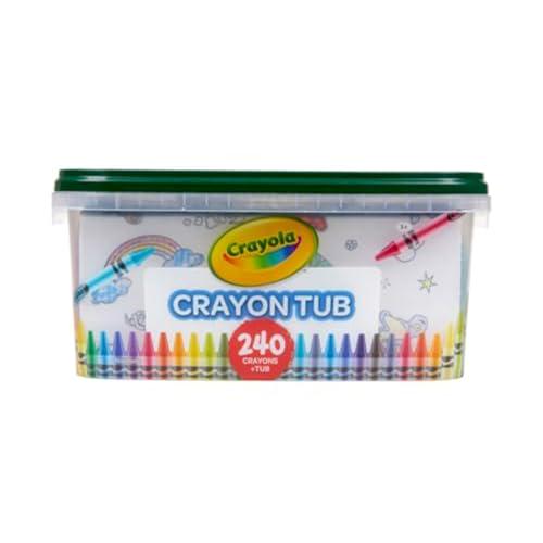 Crayola Crayon Tub 240 Count Bulk Crayons for Toddlers Kindergarten Back to School Art Supplies