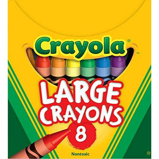 Crayola Large Crayons for Toddlers Assorted Colors 8 Giant Crayons for Kids Ages 2+