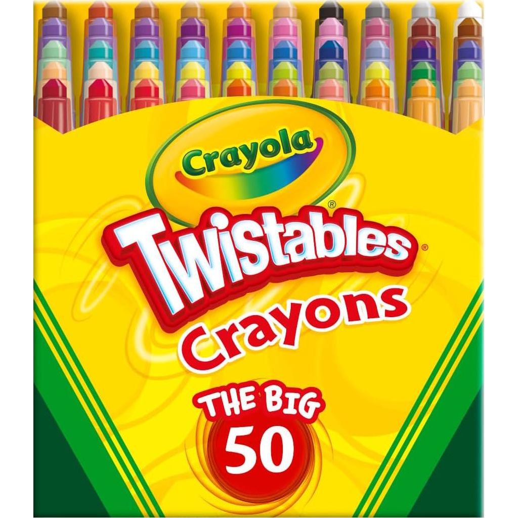 Crayola Mini Twistables Crayons 50 Count Toddler Coloring Supplies Set